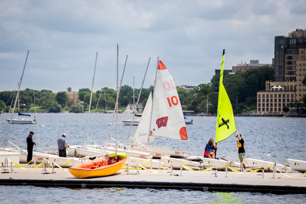Sailboats on the lake
