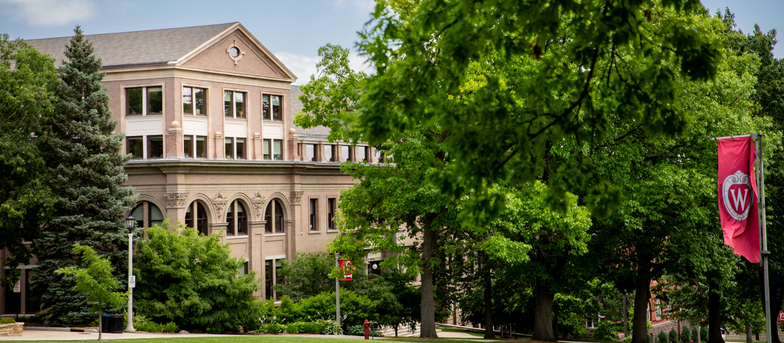the education building in the summer